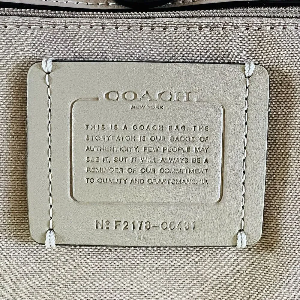 COACH Chalk Multi Poppy Floral City Tote Bag